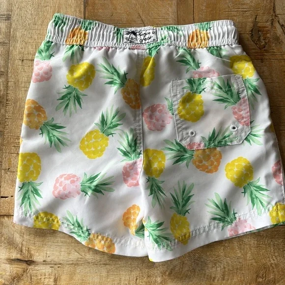 Janie and Jack Pineapple Swim Trunks size 5 - Picture 3 of 4